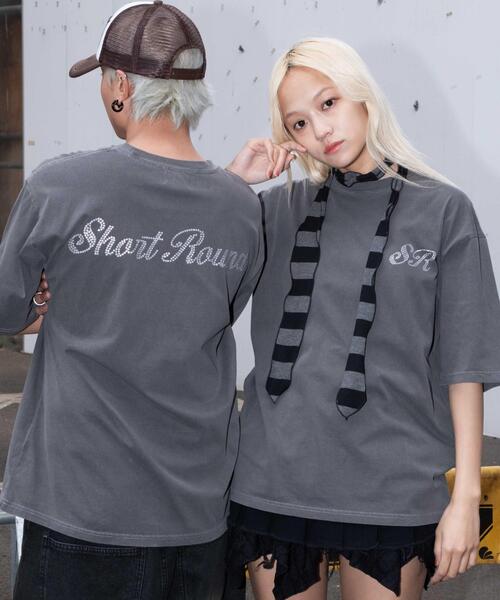 SHORT ROUND(ショートラウンド)の「SHORT ROUND/ピグメントラメプリントT(Tシャツ/カットソー・メンズ・スミクロ・MEDIUM/LARGE)」の13枚目の写真