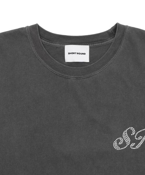 SHORT ROUND(ショートラウンド)の「SHORT ROUND/ピグメントラメプリントT(Tシャツ/カットソー・メンズ・スミクロ・MEDIUM/LARGE)」の18枚目の写真