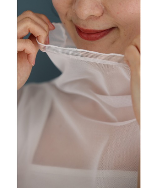cawaii(カワイイ)の「手持ち服にちょい足し ノースリヴェール(Tシャツ/カットソー・レディース・ブラック/ホワイト/オレンジ/チャコールグレー/グリーン/ベージュ・FREE)」の9枚目の写真