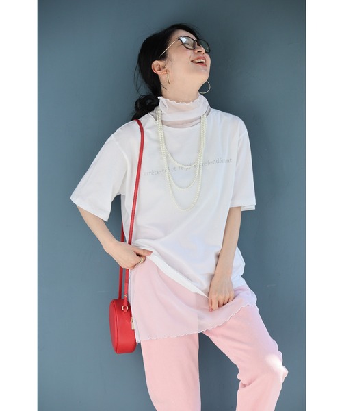 cawaii(カワイイ)の「手持ち服にちょい足し ノースリヴェール(Tシャツ/カットソー・レディース・ブラック/ホワイト/オレンジ/チャコールグレー/グリーン/ベージュ・FREE)」の17枚目の写真