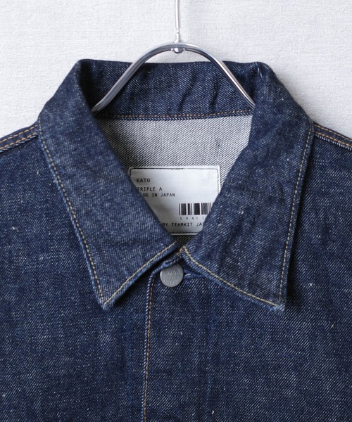 KATO`（カトー）の「【KATO'/カトー】13AW ONE WASH DENIM JACKET Gジャン J48AOW（デニムジャケット・メンズ・ライトブルー・MEDIUM/SMALL）」の3枚目の写真