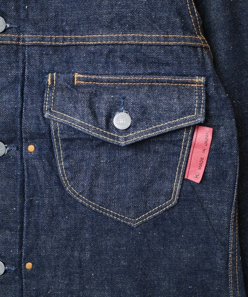 KATO`（カトー）の「【KATO'/カトー】13AW ONE WASH DENIM JACKET Gジャン J48AOW（デニムジャケット・メンズ・ライトブルー・MEDIUM/SMALL）」の5枚目の写真