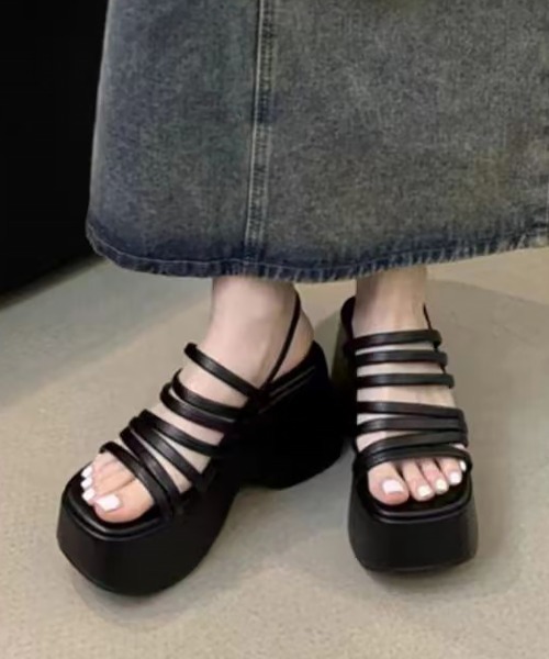 Miniministore(ミニミニストア)の「厚底サンダル ストラップサンダル 美脚夏(サンダル・レディース・シルバー/アイボリー/ブラック・24.0cm/23.0cm/23.5cm/22.5cm/25.0cm/24.5cm)」の20枚目の写真