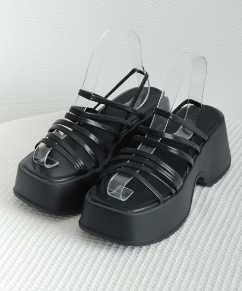 Miniministore(ミニミニストア)の「厚底サンダル ストラップサンダル 美脚夏(サンダル・レディース・シルバー/アイボリー/ブラック・24.0cm/23.0cm/23.5cm/22.5cm/25.0cm/24.5cm)」の10枚目の写真