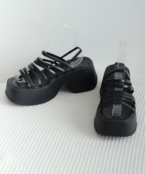 Miniministore(ミニミニストア)の「厚底サンダル ストラップサンダル 美脚夏(サンダル・レディース・シルバー/アイボリー/ブラック・24.0cm/23.0cm/23.5cm/22.5cm/25.0cm/24.5cm)」の11枚目の写真
