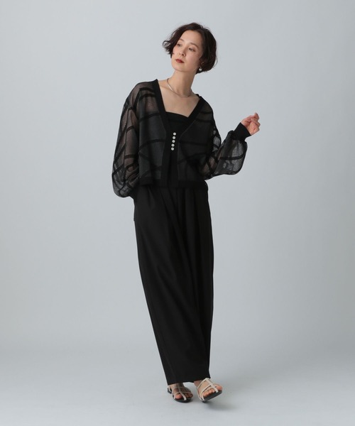 LEPSIM（レプシィム）の「12ゲージニュアンス柄カーディガン　329498（カーディガン/ボレロ・レディース・ブラック/オフホワイト/ブルー・FREE）」の9枚目の写真