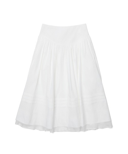 clor(クロル)の「COTTON FLARE SKIRT(スカート・レディース・ブルー/ホワイト/ネイビー・M/S)」の4枚目の写真