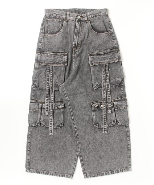 AAKAM ワイドデニムパンツ ADAM ET ROPE'｜NIKKE ワイド イージー スラックスデニム / ADAM