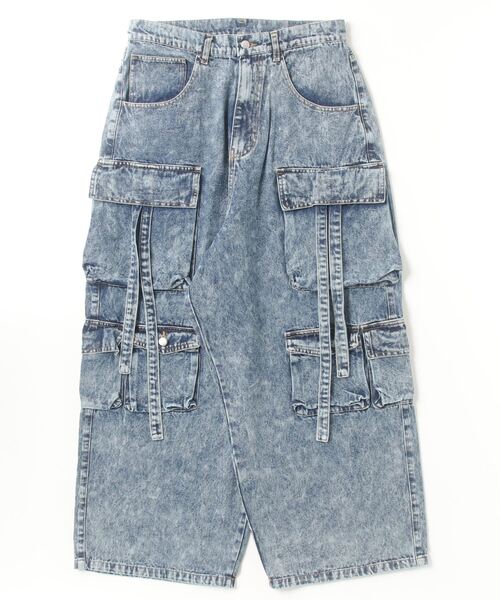 セール】ワイドデニムテクノパンツ 10.5ozデニム（デニムパンツ