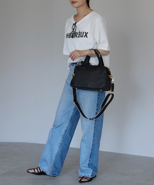 セール】C9【本革】TOGOレザーミニボストンバッグ（トートバッグ