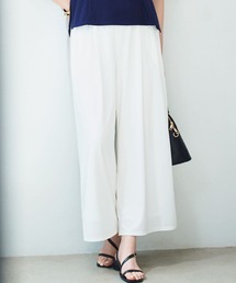 美品⭐️ Elura、薄手スーツ上下、ゆったりサイズ、ウエストゴム、Free/L ストレッチベスト(選べる上下・全方向ストレッチ・オフィス