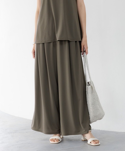 Elura（エルーラ）の「サマーイージーケアワイドパンツ〈低身長サイズあり〉/450749（その他パンツ・レディース・ホワイト/ブラック/カーキ・FREE(S)/LARGE/MEDIUM）」の3枚目の写真