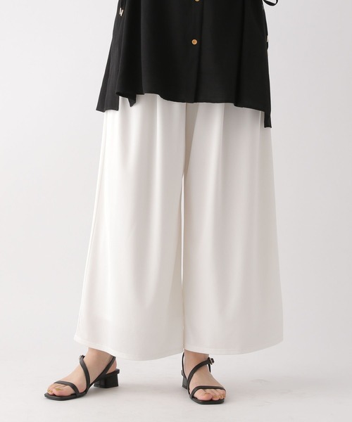 Elura（エルーラ）の「サマーイージーケアワイドパンツ〈低身長サイズあり〉/450749（その他パンツ・レディース・ホワイト/ブラック/カーキ・FREE(S)/LARGE/MEDIUM）」の8枚目の写真