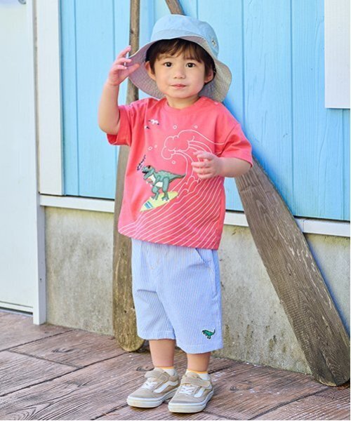 kladskap(クレードスコープ)の「恐竜ワンポイント6分丈パンツ(その他パンツ・キッズ・ベージュ/サックスブルー/ネイビー・110cm/120cm/90cm/100cm/130cm)」の11枚目の写真
