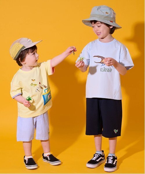 kladskap(クレードスコープ)の「恐竜ワンポイント6分丈パンツ(その他パンツ・キッズ・ベージュ/サックスブルー/ネイビー・110cm/120cm/90cm/100cm/130cm)」の6枚目の写真