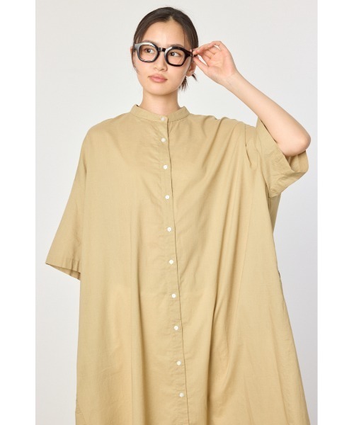 RODEO CROWNS WIDE BOWL（ロデオクラウンズワイドボウル）の「バンドカラールーズワンピース（ワンピース・レディース・ベージュ/ブルー系その他/ブラック系その他/チャコールグレー・FREE）」の9枚目の写真