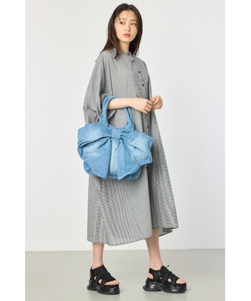 RODEO CROWNS WIDE BOWL（ロデオクラウンズワイドボウル）の「バンドカラールーズワンピース（ワンピース・レディース・ベージュ/ブルー系その他/ブラック系その他/チャコールグレー・FREE）」の18枚目の写真