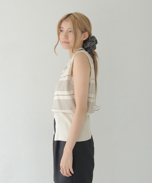 CLEIO(クレイオ)の「【CLEIO】ボーダーノースリーブニット BORDER SLEEVELESS KNIT/986-13612(ニット/セーター・レディース・アイボリー/ネイビー/レッド・FREE)」の19枚目の写真