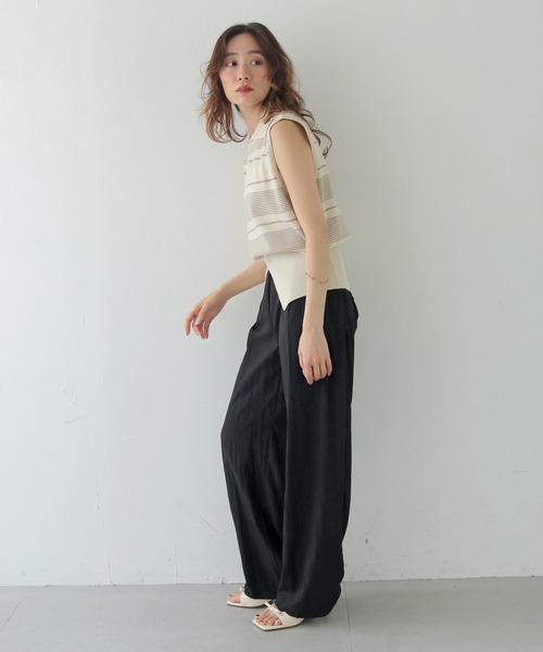 CLEIO(クレイオ)の「【CLEIO】ボーダーノースリーブニット BORDER SLEEVELESS KNIT/986-13612(ニット/セーター・レディース・アイボリー/ネイビー/レッド・FREE)」の14枚目の写真