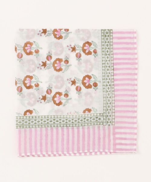 GEORGE'S（ジョージズ）の「ブロックプリントハンカチ（ハンカチ/ハンドタオル・レディース・ホワイト系その他/ホワイト/その他3/その他2/その他1・FREE）」の5枚目の写真