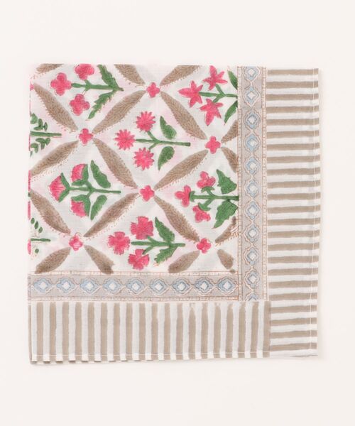 GEORGE'S（ジョージズ）の「ブロックプリントハンカチ（ハンカチ/ハンドタオル・レディース・ホワイト系その他/ホワイト/その他3/その他2/その他1・FREE）」の2枚目の写真