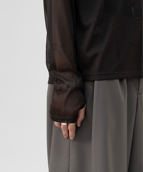 LAPIIS(ラピス)の「SLEEVE LAYERED SHEER SHIRT(Tシャツ/カットソー・メンズ・ブラック/ブラウン・MEDIUM/LARGE)」の19枚目の写真