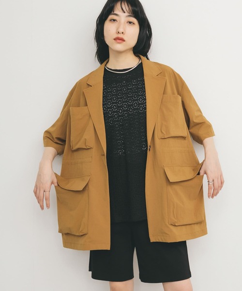 【未使用】KBF ケービーエフ ジャケット コート ステッチフーディーコート KBF（ケイビーエフ）の「マルチWAYレイヤードフーディーコート