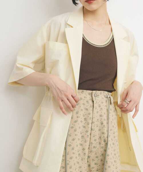 KBF（ケイビーエフ）の「ポケットディティールジャケット（その他アウター・レディース・アイボリー/キャメル・ONE）」の5枚目の写真