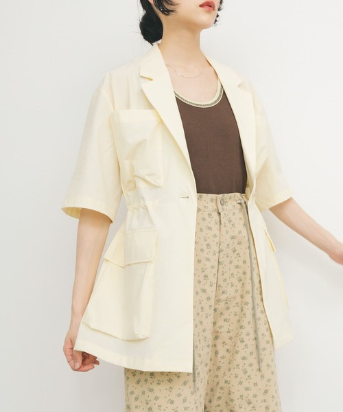 KBF（ケイビーエフ）の「ポケットディティールジャケット（その他アウター・レディース・アイボリー/キャメル・ONE）」の7枚目の写真