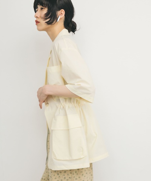 KBF（ケイビーエフ）の「ポケットディティールジャケット（その他アウター・レディース・アイボリー/キャメル・ONE）」の8枚目の写真