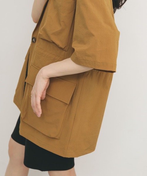 KBF（ケイビーエフ）の「ポケットディティールジャケット（その他アウター・レディース・アイボリー/キャメル・ONE）」の13枚目の写真