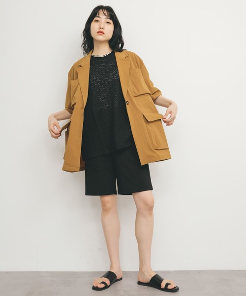 KBF（ケイビーエフ）の「ポケットディティールジャケット（その他アウター・レディース・アイボリー/キャメル・ONE）」の18枚目の写真