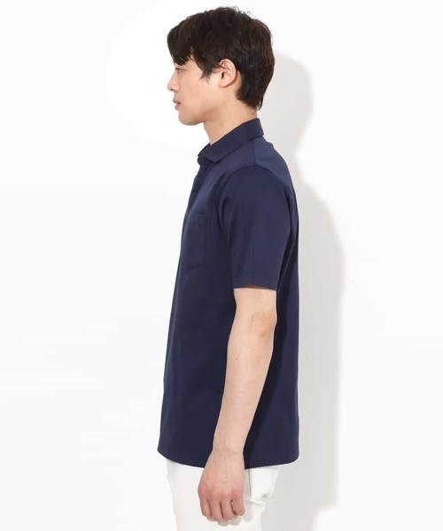 a.v.v(アーヴェヴェ)の「【接触冷感/UVカット】シルケットスムースポロシャツ(Tシャツ/カットソー・メンズ・ブラック/ネイビー/ホワイト・46/48/50)」の20枚目の写真