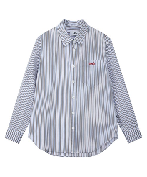 EMIS(イミス)の「(UNISEX) STRIPE SHIRT(シャツ/ブラウス・レディース・イエロー/ブラック/ブルー・FREE)」の2枚目の写真