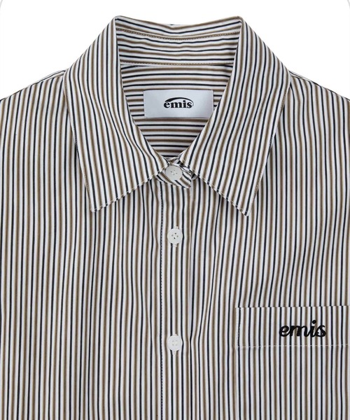 EMIS(イミス)の「(UNISEX) STRIPE SHIRT(シャツ/ブラウス・レディース・イエロー/ブラック/ブルー・FREE)」の10枚目の写真