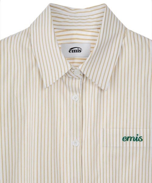 EMIS(イミス)の「(UNISEX) STRIPE SHIRT(シャツ/ブラウス・レディース・イエロー/ブラック/ブルー・FREE)」の5枚目の写真