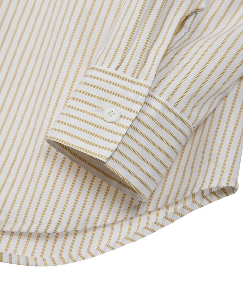 EMIS(イミス)の「(UNISEX) STRIPE SHIRT(シャツ/ブラウス・レディース・イエロー/ブラック/ブルー・FREE)」の7枚目の写真