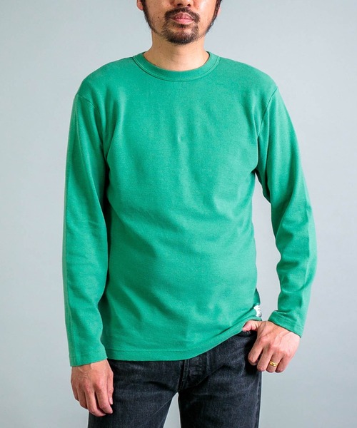 OMNIGOD（オムニゴッド）の「[OMNIGOD mens / オムニゴッド] KLフライス ロングスリーブＴシャツ（Tシャツ/カットソー・メンズ・ブラック/グリーン/ホワイト/ライトグレー・4/2/3）」の4枚目の写真