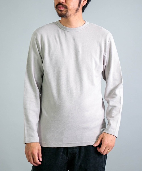 OMNIGOD（オムニゴッド）の「[OMNIGOD mens / オムニゴッド] KLフライス ロングスリーブＴシャツ（Tシャツ/カットソー・メンズ・ブラック/グリーン/ホワイト/ライトグレー・4/2/3）」の3枚目の写真