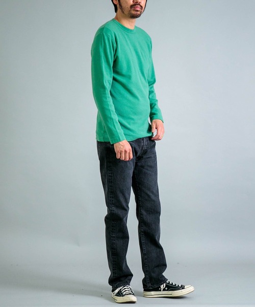 OMNIGOD（オムニゴッド）の「[OMNIGOD mens / オムニゴッド] KLフライス ロングスリーブＴシャツ（Tシャツ/カットソー・メンズ・ブラック/グリーン/ホワイト/ライトグレー・4/2/3）」の8枚目の写真