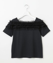 Feroux（フェルゥ）の「【洗える・汗ジミが目立たない】デコルテチュール カットソー（Tシャツ/カットソー）」