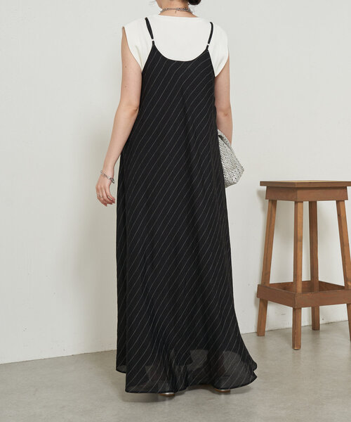 Jena espace merveilleux（ジェナ　エスパスメルヴェイユ）の「リネンリラックスキャミワンピース（ワンピース・レディース・ブラック/パープル/ライトグレー・FREE）」の8枚目の写真