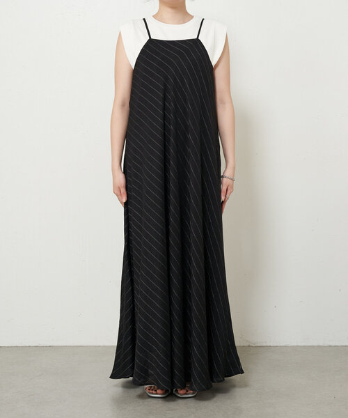 Jena espace merveilleux（ジェナ　エスパスメルヴェイユ）の「リネンリラックスキャミワンピース（ワンピース・レディース・ブラック/パープル/ライトグレー・FREE）」の10枚目の写真