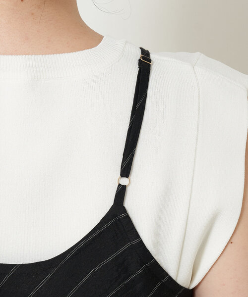 Jena espace merveilleux（ジェナ　エスパスメルヴェイユ）の「リネンリラックスキャミワンピース（ワンピース・レディース・ブラック/パープル/ライトグレー・FREE）」の13枚目の写真