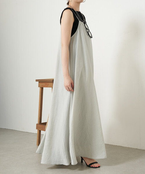 Jena espace merveilleux（ジェナ　エスパスメルヴェイユ）の「リネンリラックスキャミワンピース（ワンピース・レディース・ブラック/パープル/ライトグレー・FREE）」の21枚目の写真