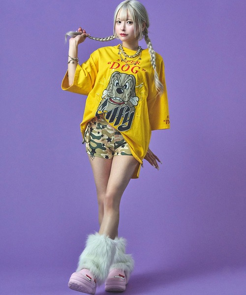 GALFY(ガルフィー)の「【GALFY/ガルフィー】SUPER DOG Tee(Tシャツ/カットソー・メンズ・ブラック/ホワイト/イエロー・L/XL)」の12枚目の写真