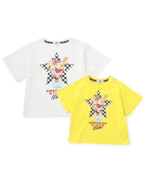 X-girl Stages(エックスガールステージス)の「ダイナーパフェプリント半袖Tシャツ(Tシャツ/カットソー・キッズ・レモンイエロー/オフホワイト・130cm/140cm/100cm/90cm/120cm/110cm/80cm)」の11枚目の写真