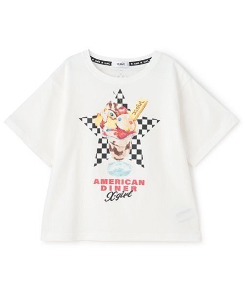 X-girl Stages(エックスガールステージス)の「ダイナーパフェプリント半袖Tシャツ(Tシャツ/カットソー・キッズ・レモンイエロー/オフホワイト・130cm/140cm/100cm/90cm/120cm/110cm/80cm)」の12枚目の写真