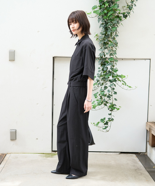 Rouge vif(ルージュヴィフ)の「半袖オールインワン(つなぎ/オールインワン・レディース・ブラック/ブラウン・38/36)」の14枚目の写真