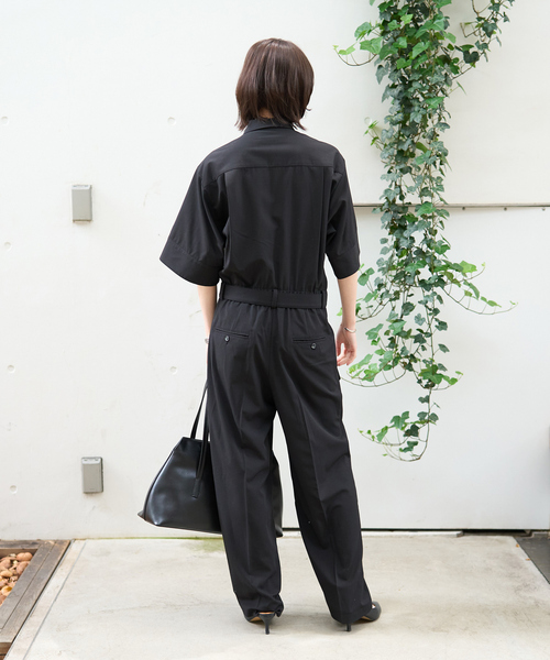 Rouge vif(ルージュヴィフ)の「半袖オールインワン(つなぎ/オールインワン・レディース・ブラック/ブラウン・38/36)」の15枚目の写真